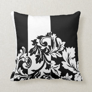 Black and White Damask Cushion