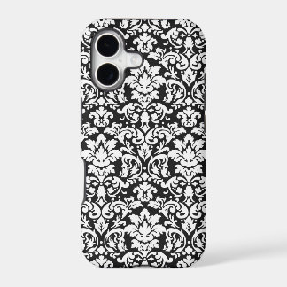 black and white damask flourish