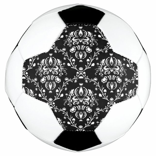 Black and White Damask Football (Front)