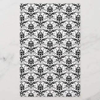 Black and White Damask Patter Scrapbook Paper