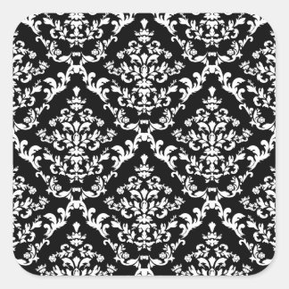 Black And White Seamless Damask Pattern Illustration