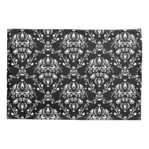 Black and White Damask Pillowcase