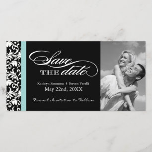 Black and White Damask  Save The Date