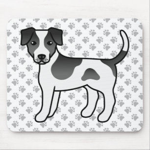 Black And White Danish-Swedish Farmdog Cute Dog Mouse Mat
