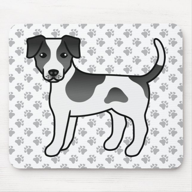 Black And White Danish-Swedish Farmdog Cute Dog Mouse Mat (Front)