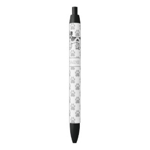 Black And White Danish-Swedish Farmdog & Name Ink Pen