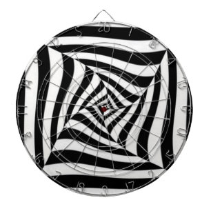 Black and white dartboard