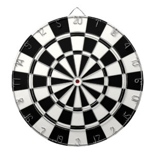 Black and white dartboard