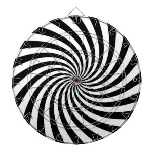 Black and white dartboard