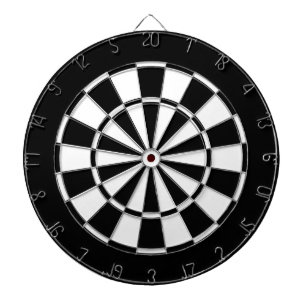 black and white dartboard