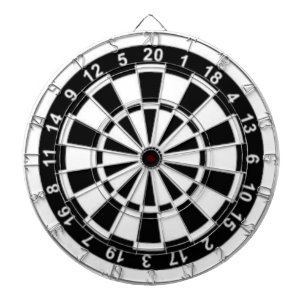 Black and white dartboard