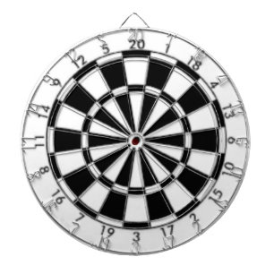 Black and white dartboard