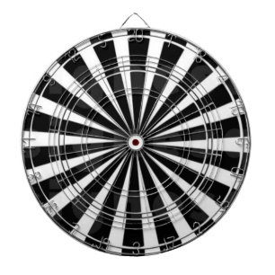 Black and white dartboard
