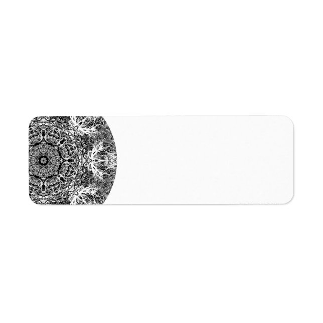 Black and White Decorative Round Pattern. (Front)