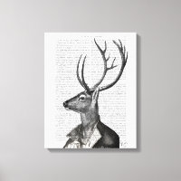 Black and White Deer Portrait