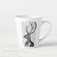 Black and White Deer Portrait