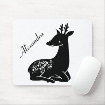 Black and White Deer Scandinavian modern