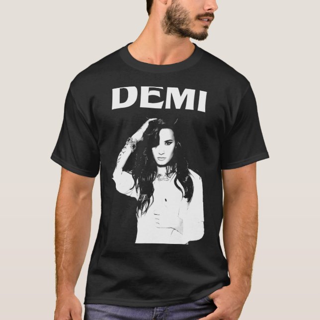 Black And White Demi Classic Love Music Singers Fo T-Shirt (Front)