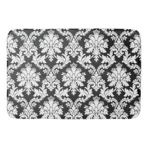 BLACK AND WHITE DESIGN BATH MAT
