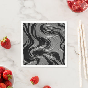 Black and White Design Napkin