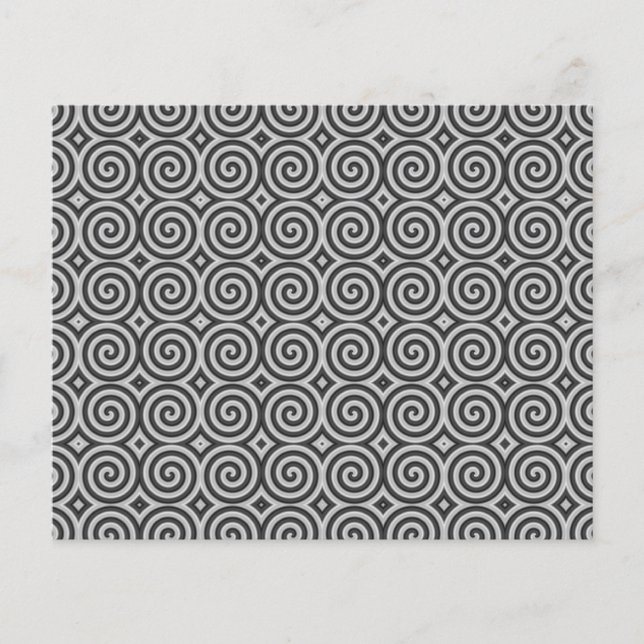 Black and white design. Pattern of Spirals. (Front)