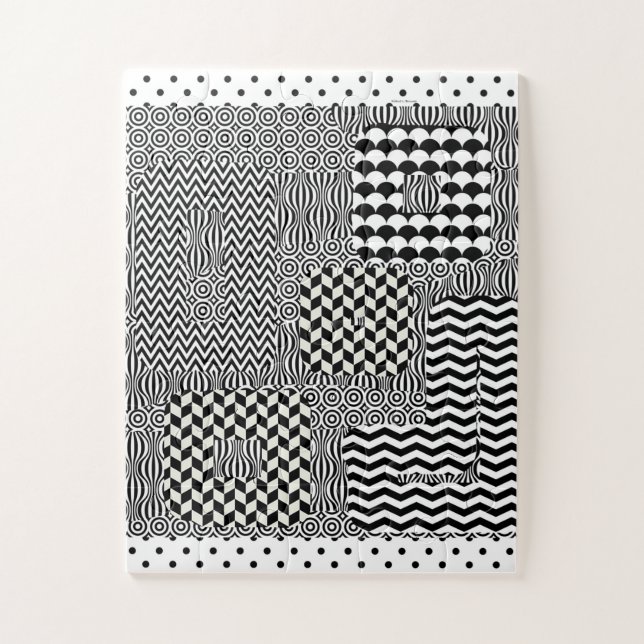  BLACK AND WHITE DESIGNS JIGSAW PUZZLE (Vertical)
