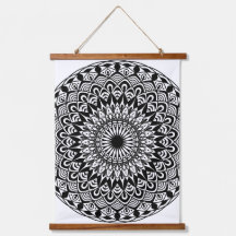 black and white detail mandala