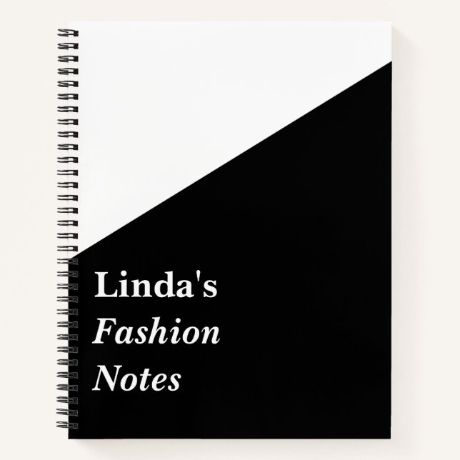 Black and white diagonal line notebook (Front)
