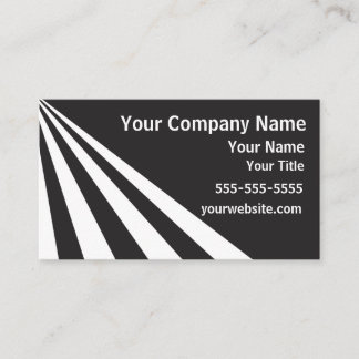 Black and White Diagonals Business Cards (1-sided)