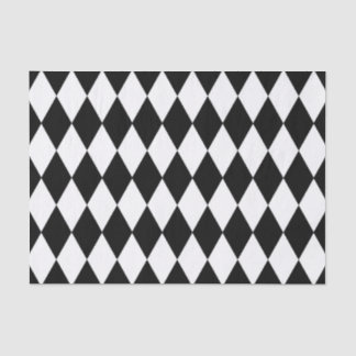 Black And White Diamond Design Tissue Paper