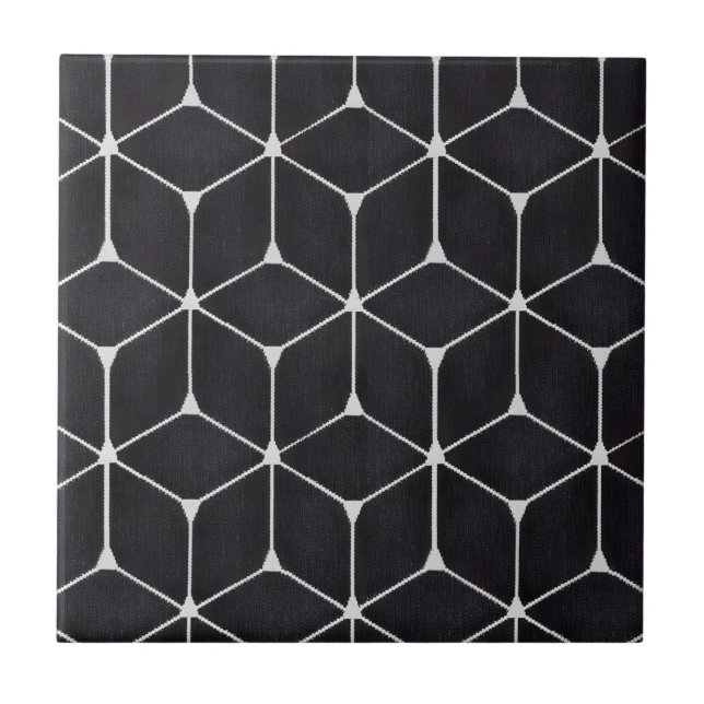 black and white diamond floor tiles classic (Front)