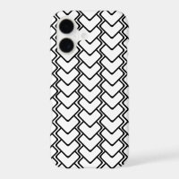Black and White Diamond Geometric Design