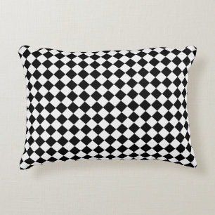 Black and White Diamond Pattern by Shirley Taylor Decorative Cushion