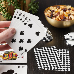 Black and White Diamond Pattern by Shirley Taylor Playing Cards