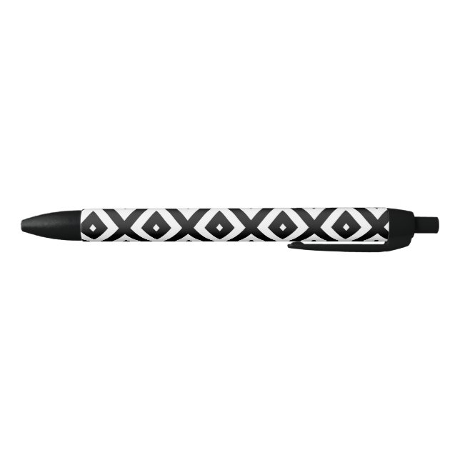 Black and white diamond pattern ink pen (Bottom)
