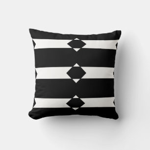 Black and white diamond shaped cushion
