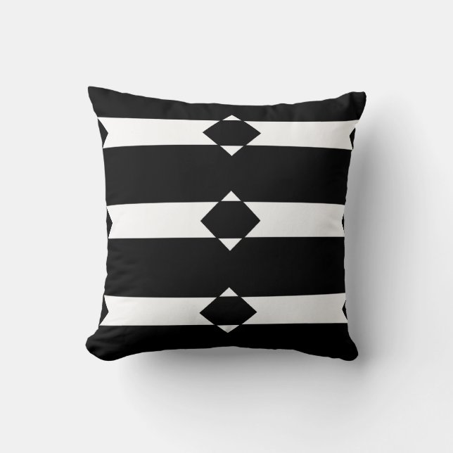 Black and white diamond shaped cushion (Front)