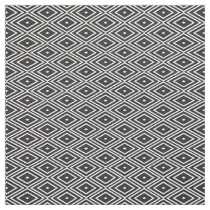 Black and White Diamonds Pattern Fabric