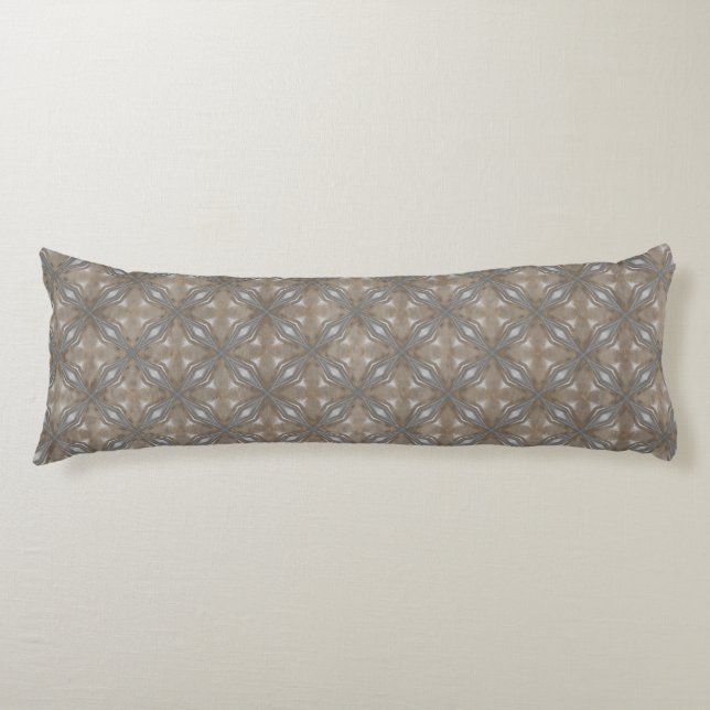 Black and White Diamonds with Waves Body Cushion (Front)