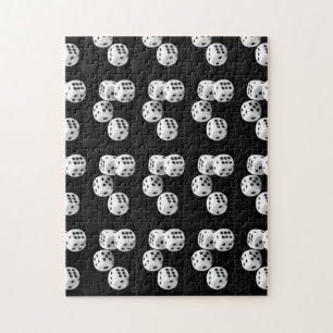 Black And White Dice Jigsaw Puzzle