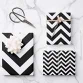 Black and white striped wrapping paper sheet Zazzle