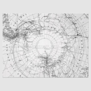 Black and White Digital Map Series Design 3 Tissue Paper