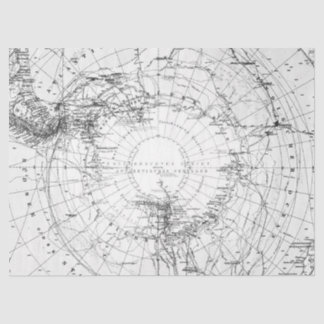 Black and White Digital Map Series Design 3 Tissue Paper