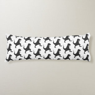 Black and White Dinosaur  Body Cushion