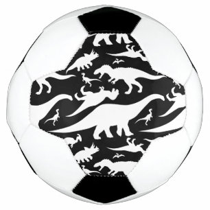 Black and White Dinosaur Pattern Football