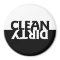 Black and White Dishwasher Magnet