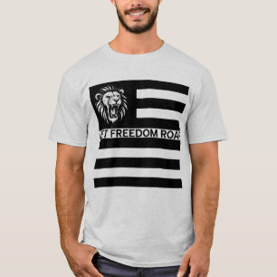 BLACK AND WHITE DISTRESSED PATRIOT FLAG T-Shirt