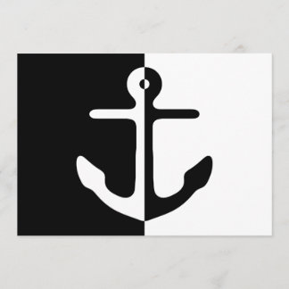 Black And White Divide Anchor Invitation