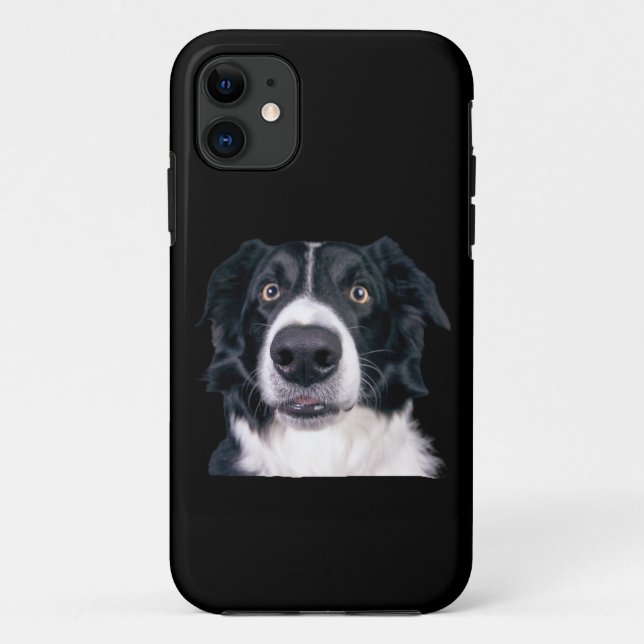 Black and White Dog Face Case-Mate iPhone Case (Back)
