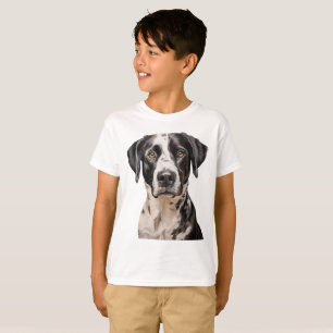 Black and White Dog Face T-Shirt